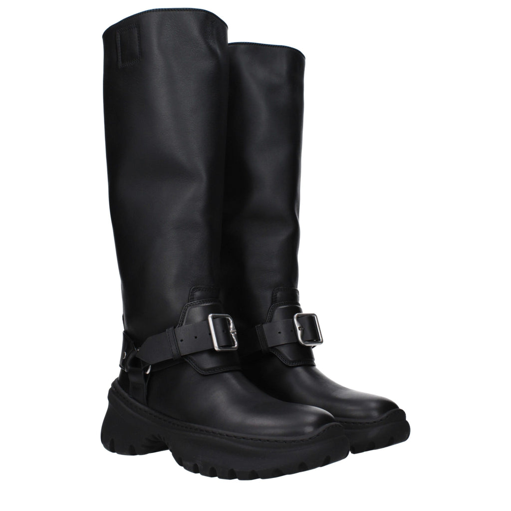 Black Leather Boots