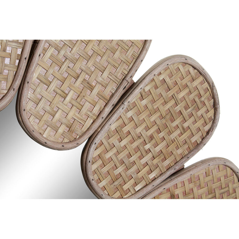 Runder Rattan-Wandspiegel, 80 cm