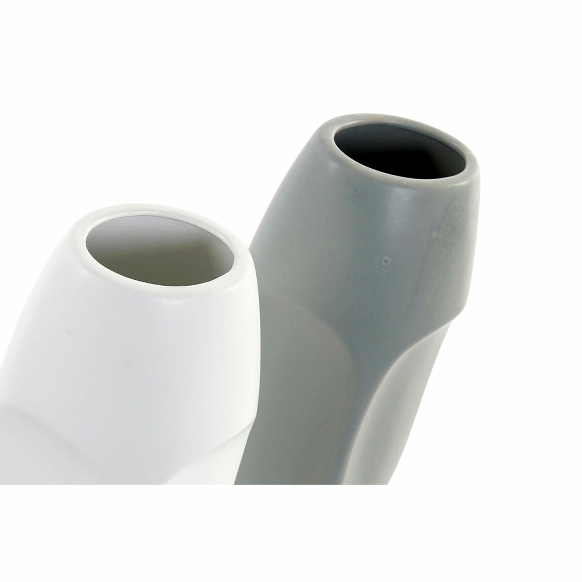 Ceramic Face Vase – White & Grey