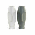 Ceramic Face Vase – White & Grey