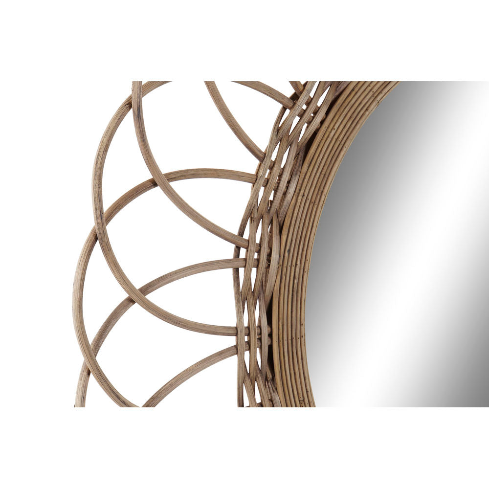 Bali Rattan Wall Mirror, 77 cm
