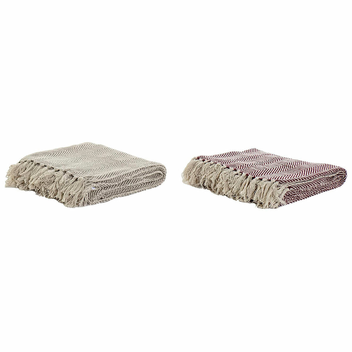 Fringed Cotton Throws – Set of 2