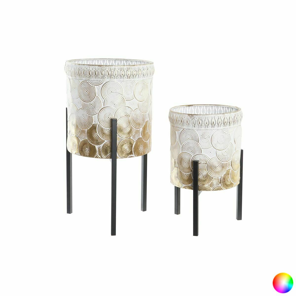Metal Planters on Legs – Set of 2