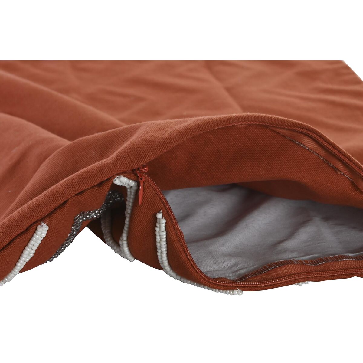 Terracotta Geometric Cushion Cover