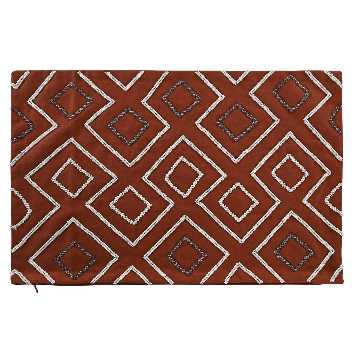 Terracotta Geometric Cushion Cover
