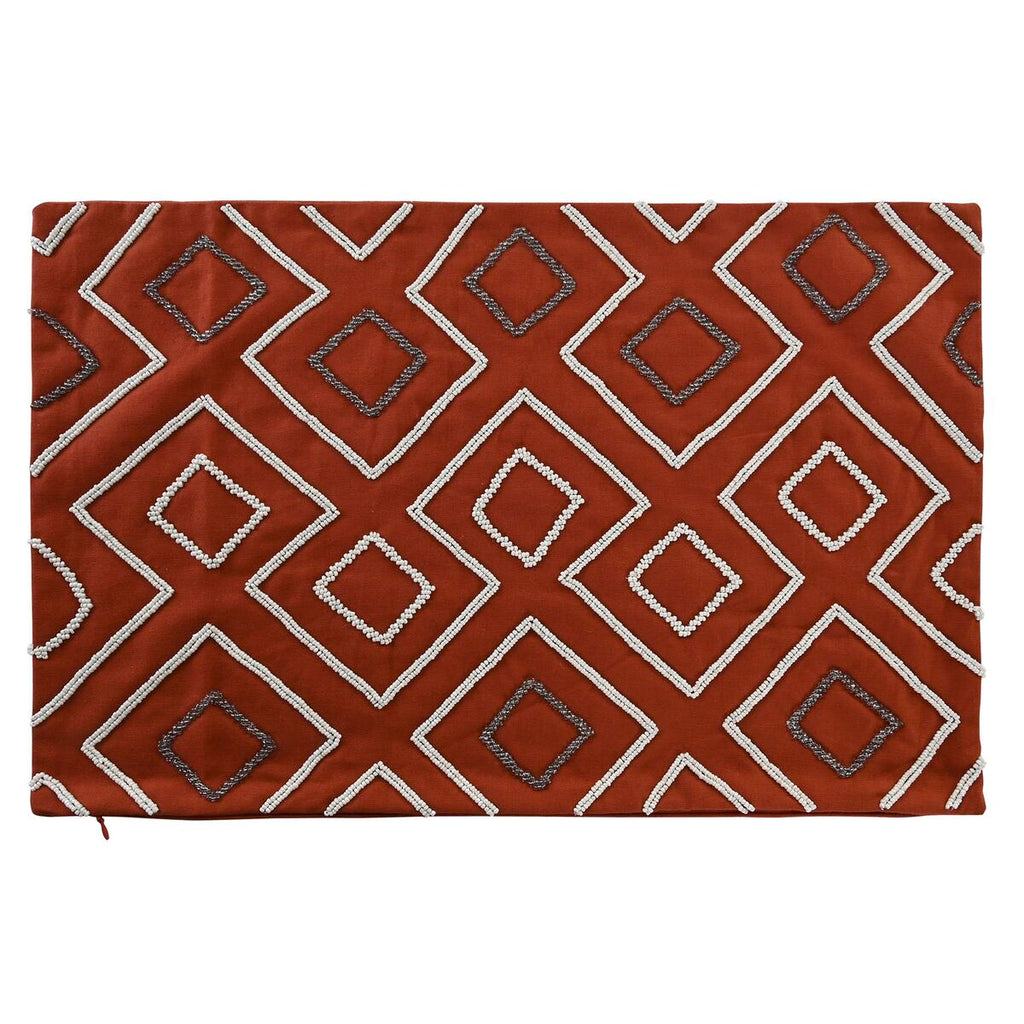 Terracotta Geometric Cushion Cover