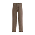 Brown Cotton Jeans Denim