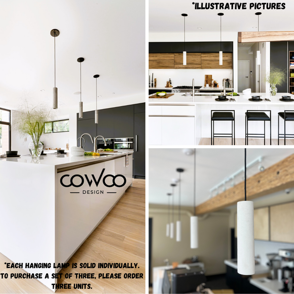 Gray Concrete Pendant Light