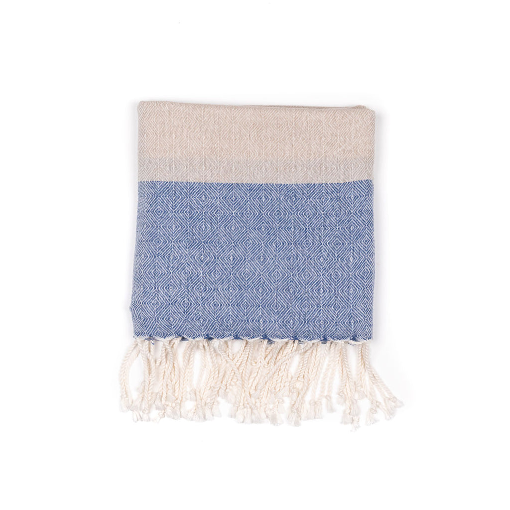 Zarif Handwoven Shawl & Throw – Blue