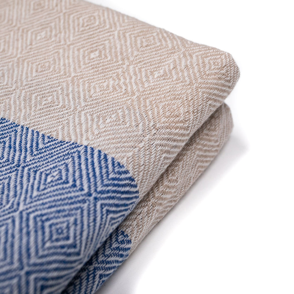 Zarif Handwoven Shawl & Throw – Blue
