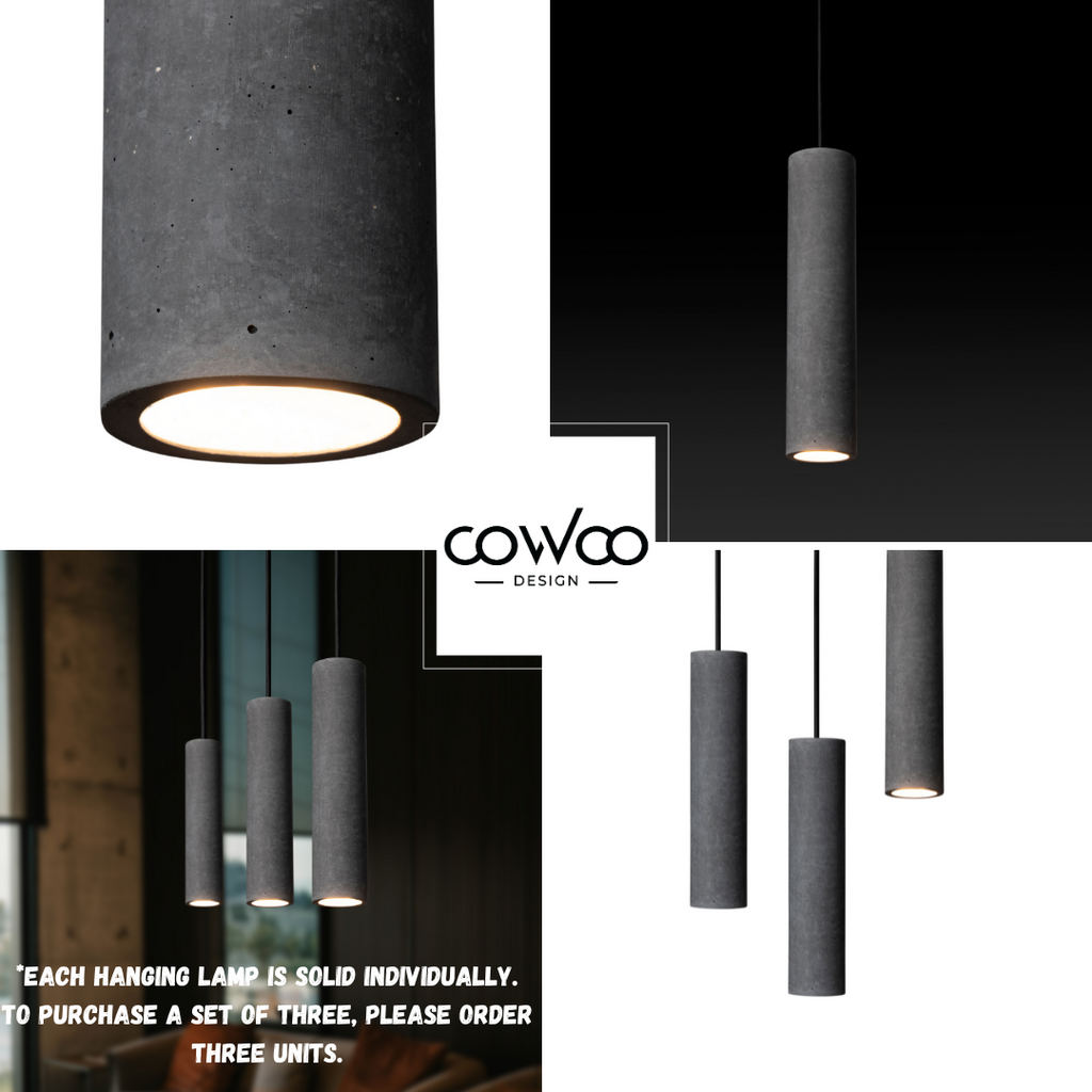 Gray Concrete Pendant Light