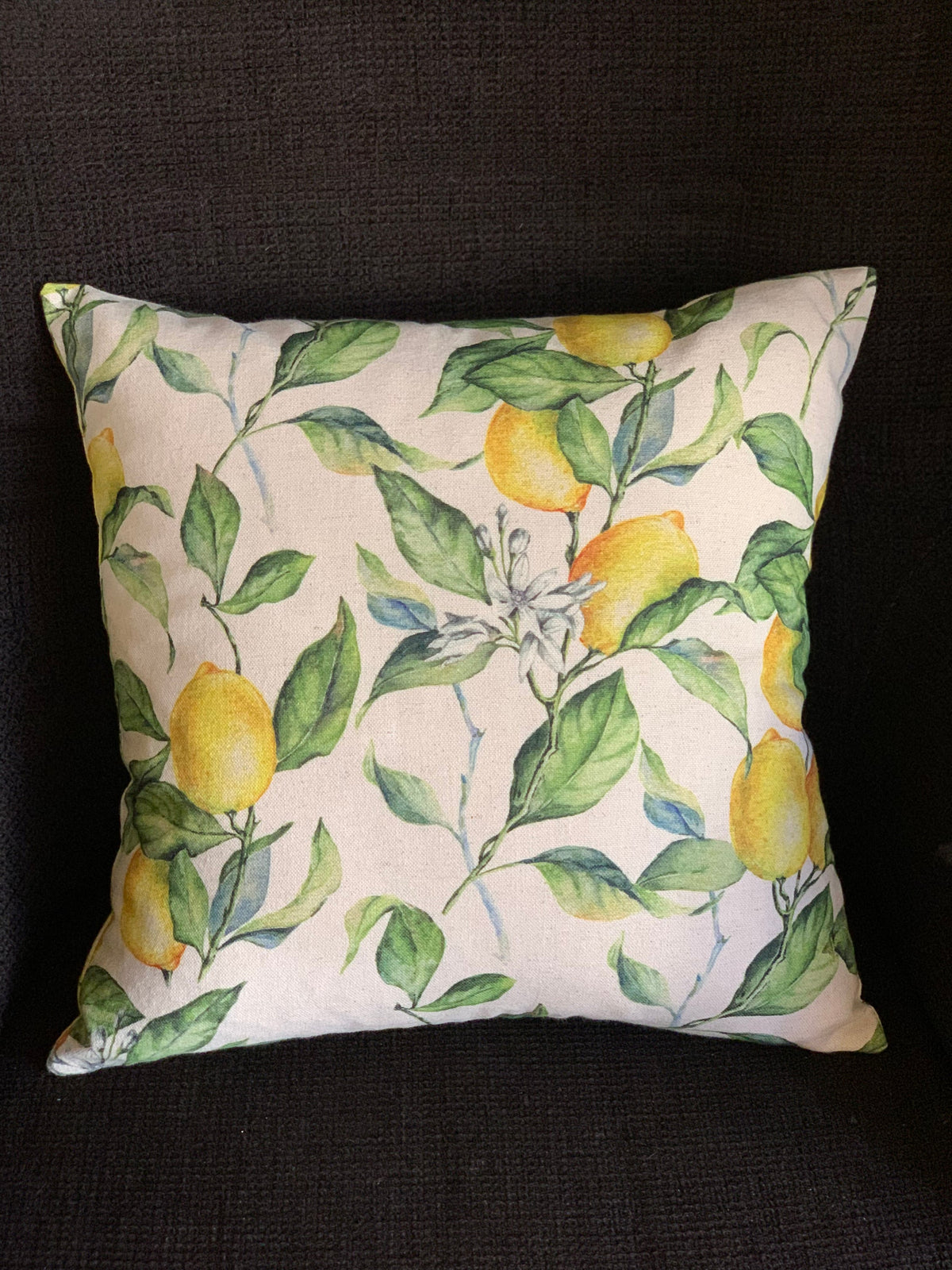 Lemon Cushion Cover, Cotton & Linen, 45 × 45 cm