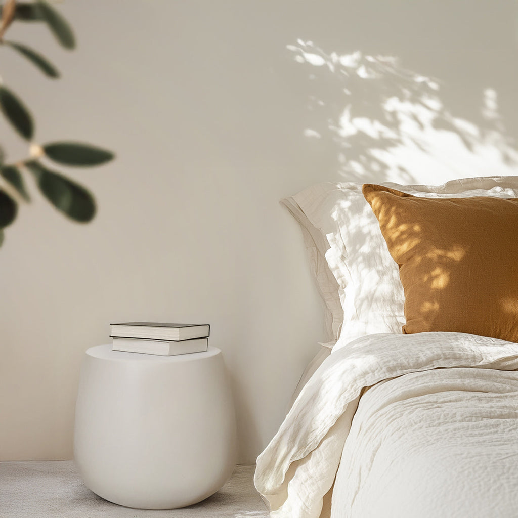 DRUM Ceramic Side Table – Off-White