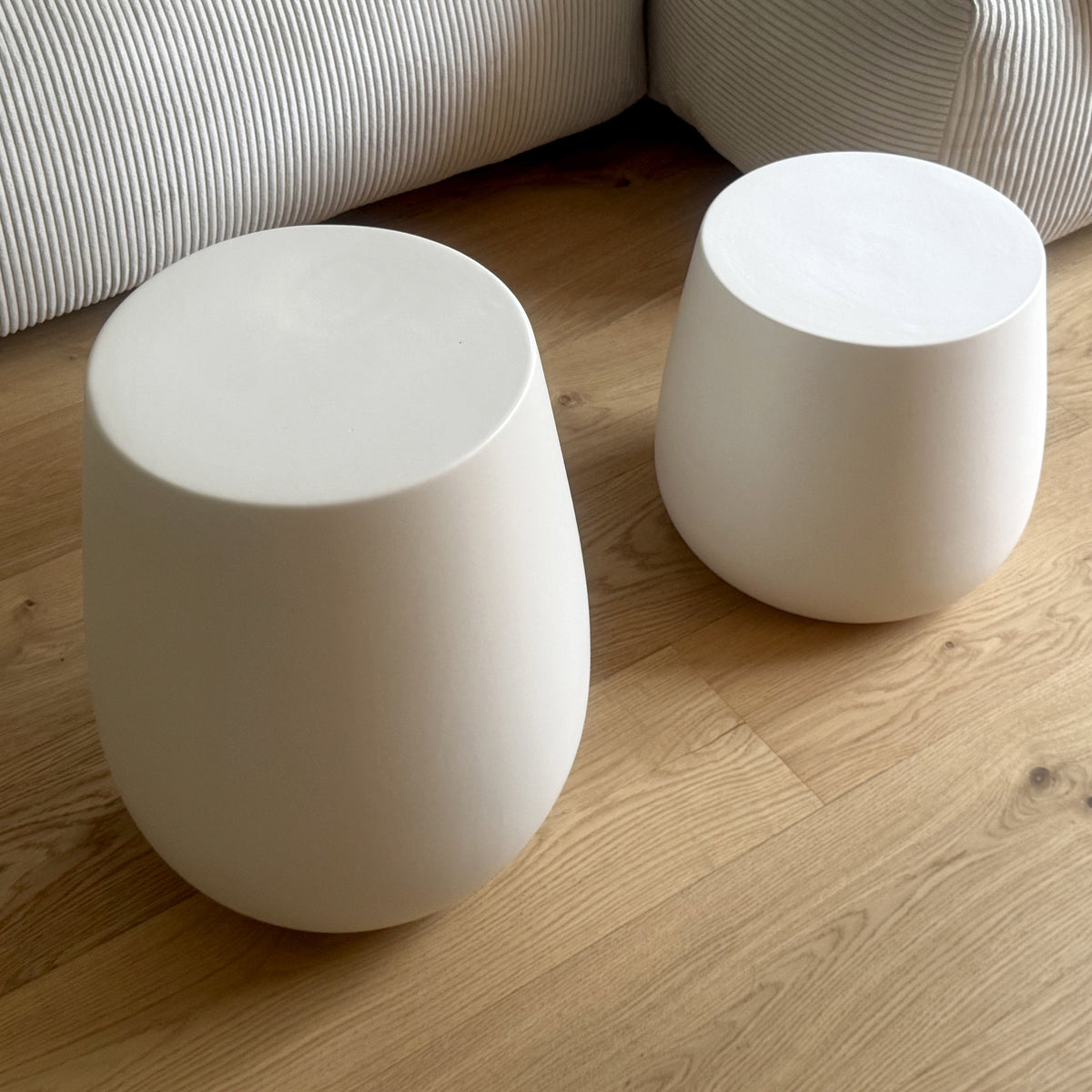 DRUM Keramik-Beistelltisch – Off-White