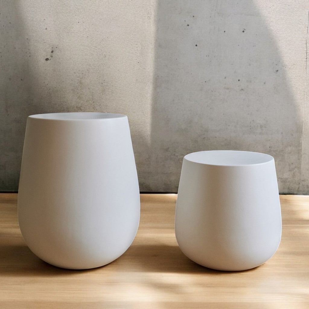 DRUM Ceramic Side Table – Off-White