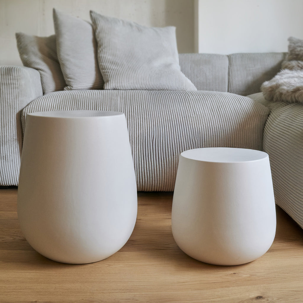 DRUM Ceramic Side Table – Off-White