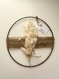 Dried Flower Wreath with Bouquet, 20 cm