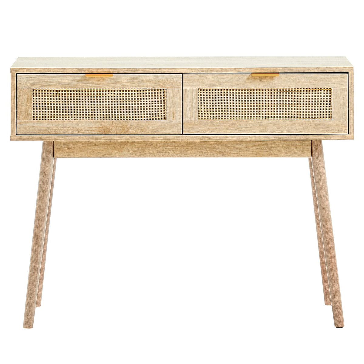 Rattan Console Table with 2 Drawers